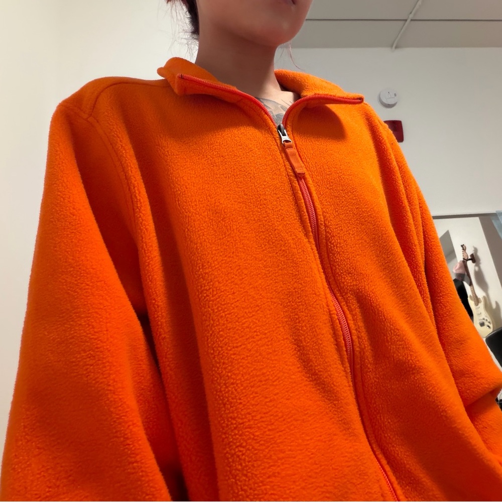 Lands' End Bright Orange Teddy Jacket